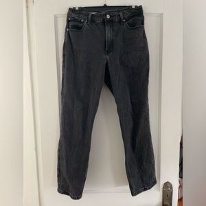 A&F Curve Love High Rise Mom Jean in Black